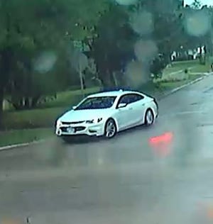 Rockford Police Department officers obtained surveillance video of a white four-door sedan they suspect was invovled with a shots fired incident after 4 p.m. Wednesday, September 5, 2018, in the 1000 block of North Central Avenue. [PHOTO PROVIDED]