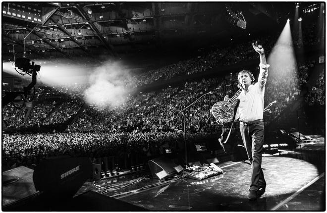 Paul McCartney is shown in Paris during a stop on his One On One tour in 2016. His Freshen Up tour is coming to the PNC Arena in Raleigh on May 27, 2019.

[MJ Kim/File photo]