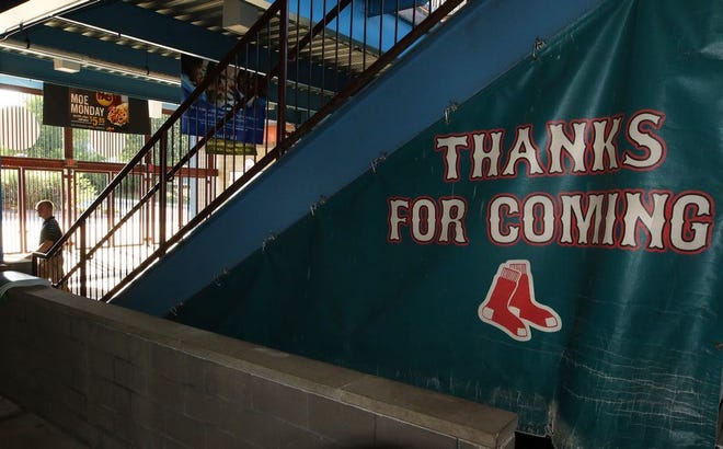 Thursday September 6, 2018
Pawtucket, RI
[The Providence Journal/Bob Breidenbach]
Photo shows the main gate at McCoy Stadium where fans entered and exited with the ramp sign thanking the fans for coming to McCoy throughout the years in Pawtucket.
[The Providence Journal/Bob Breidenbach]