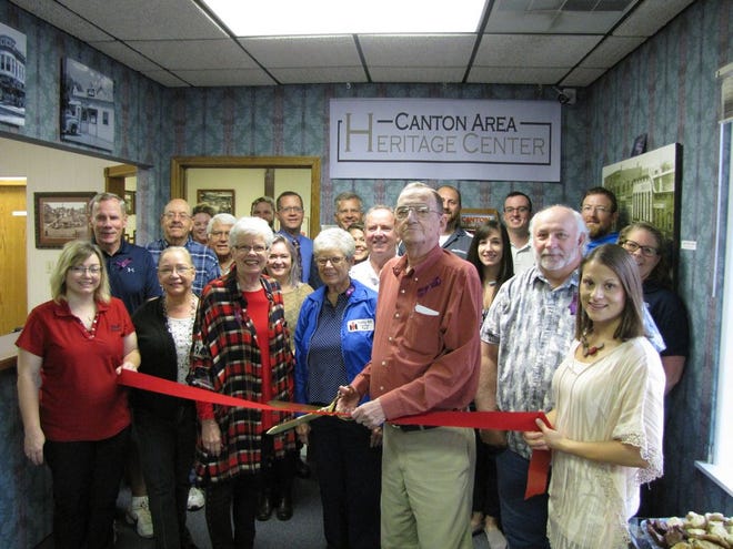 The Canton Area Chamber of Commerce held a ribbon cutting ceremony for the Canton Area Heritage Center, 111 S. Main St., Friday morning.
