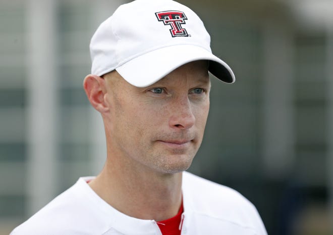 Texas Tech offensive coordinator Kevin Johns, a former college quarterback at Dayton, spent most of his coaching career at Northwestern and Indiana. He came to Tech after one year at Western Michigan. [Brad Tollefson/A-J Media]