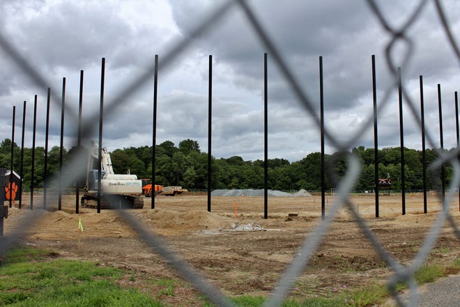 Green Acres Landscape and Construction was awarded a bid in June to renovate the Taunton High School baseball field into a multipurpose facility that will host baseball and at least one other sport. (Taunton Gazette photo by Jordan Deschenes)