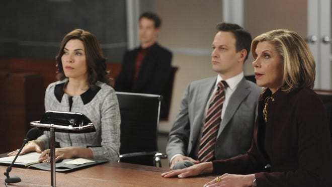 Julianna Margulies, left, Josh Charles and Christine Baranski star in “The Good Wife,” which is streaming on Amazon Prime. Contributed by CBS