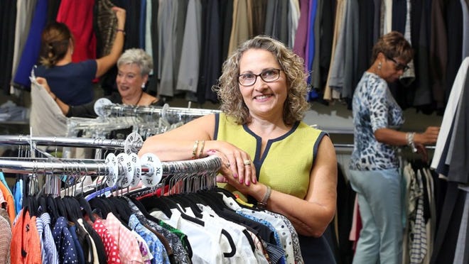 Mary Hart of Dress for Success Palm Beaches at its boutique in Lantana. Photo by Tim Stepien