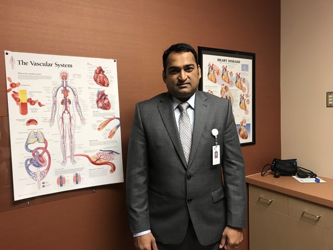 Dr.Manjunath Raju, a vascular specialist at PeaceHealth Sacred Heart Medical Center at RiverBend. The Oregon Heart & Vascular Institute at the hospital is offering free screenings for peripheral artery disease.