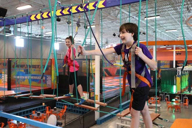 The ropes course at Urban Air Adventure Park overlooks the entire park. [CONTRIBUTED PHOTO]