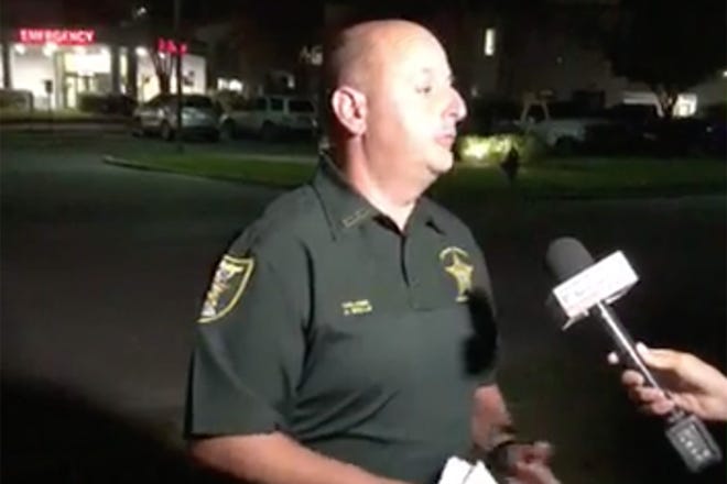 Col. Joe Wells, chief deputy of the Putnam County Sheriff's Office, speaks to the media following the drowning death of a young boy. [PCSO via Facebook]