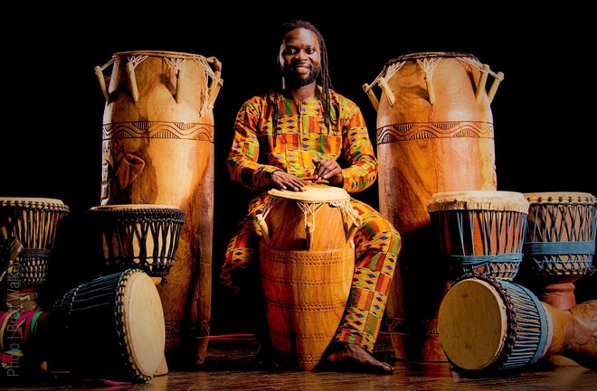 Theo Martey will join members of his Akwaabe Ensemble at the Fall Equinox Festival on Swasey Parkway in Exeter on Saturday, Sept. 22. [Courtesy photo]