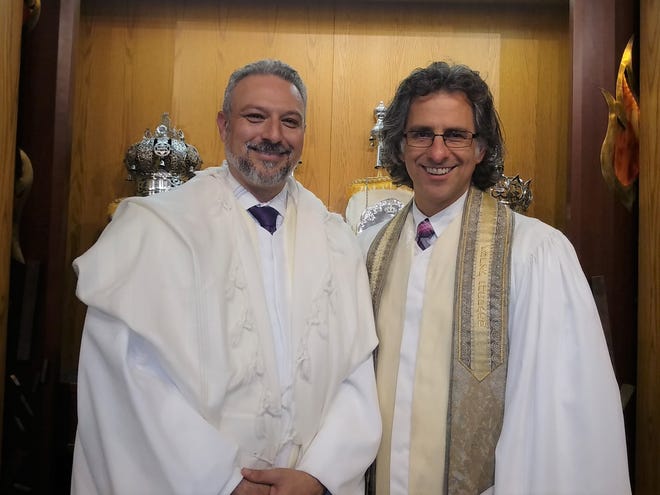 Temple Emanu-El Senior Rabbi Brenner Glickman, right, and Associate Rabbi Michael Shefrin will lead services for Yom Kippur, the Jewish Day of Atonement, on Tuesday and Wednesday, at Temple Emanu-El, 151 McIntosh Road, in Sarasota. Reservations are required for evening and morning services. Afternoon Yom Kippur services on Wednesday are open to all, with no reservations required. These include a family service at 1:30 p.m. and an afternoon service, including the yizkor (memorial) prayers, beginning at 3:15 p.m. For reservations or more information, call 941-371-2788. [PROVIDED PHOTO]