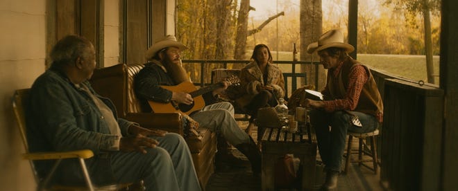 Ben Dickey as Blaze Foley, and Charlie Sexton as Townes Van Zant in Ethan Hawke’s "Blaze." [IFC Films]