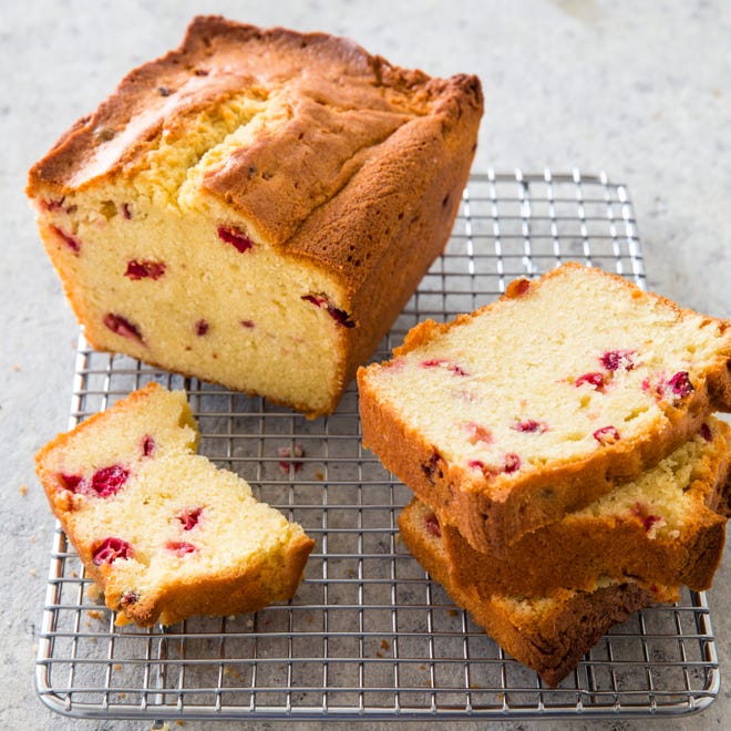 Cranberry-sour cream pound cake [Joe Keller/America's Test Kitchen]