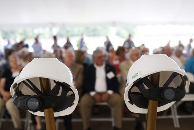 Future residents, community members and the leadership from Presbyterian Homes of Georgia Inc. gathered to break ground on the future site of Presbyterian Village Athens in Watkinsville, Ga., Friday, Sept. 21, 2018. [Photo/Joshua L. Jones, Athens Banner-Herald]