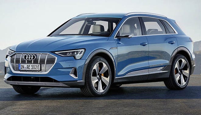 The e-tron SUV is Audi's first fully electric automobile and will arrive in the U.S. during the second quarter of 2019. [AUDI]