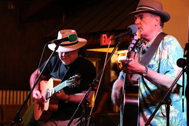 Kenny Maines, right, is shown performing in this file photo with Cary Banks. He is scheduled to play from 6:30 p.m. to 9:30 p.m. Friday at the Triple J Chopshop.

[Ray Westbrook file photo / A-J Media]