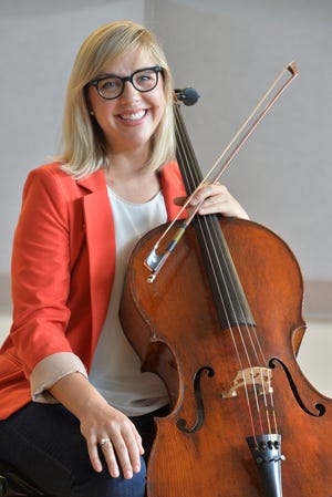 Natalie Helm, principal cellist for the Sasrasota Orchestra, performed in the season-opening Chamber Soiree concert "Out of the Orchestra Pit" on Thursday. [Herald-Tribune archive / 2016]