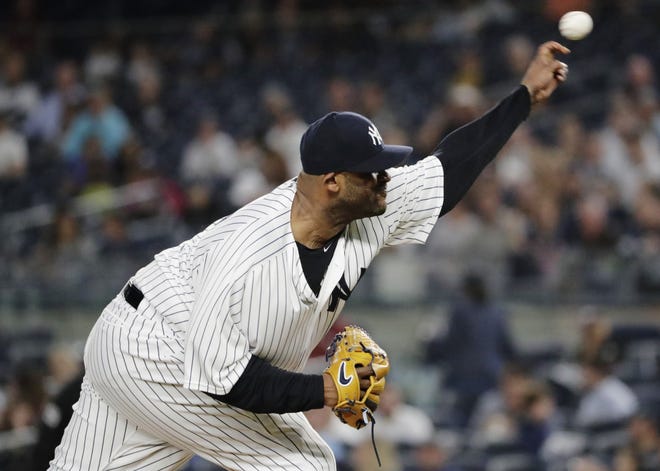 Yankees' CC Sabathia allowed two runs in six innings and improved to 20-11 against Baltimore. The 38-year-old left-hander had been 1-4 in his prior 11 starts. [The Associated Press]