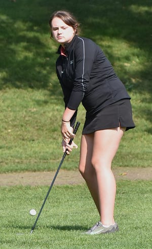Sandy Valley’s Natalie Owens shot a 115 at the Inter-Valley Conference Postseason Tournament. (File Photo)