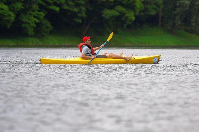 Kayaks like this one were few and far between this summer due to heavier-than-average rainfall. [POCONO RECORD FILE PHOTO]