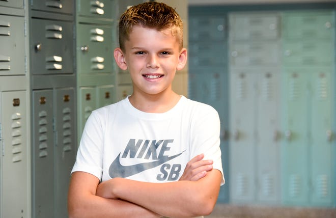 Zach Kendrick, from Faircrest Memorial Middle School, is one of the United Way of Greater Stark County Kids of Character for September. (CantonRep.com / Michael Balash)