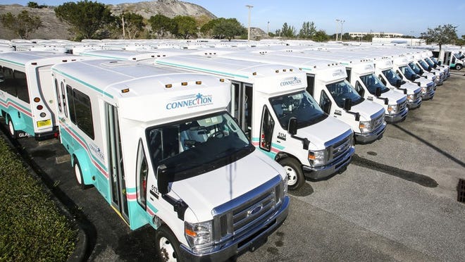 Palm Tran Connection unveiled 231 new vehicles Monday, January 5, 2015. (Lannis Waters / The Palm Beach Post)