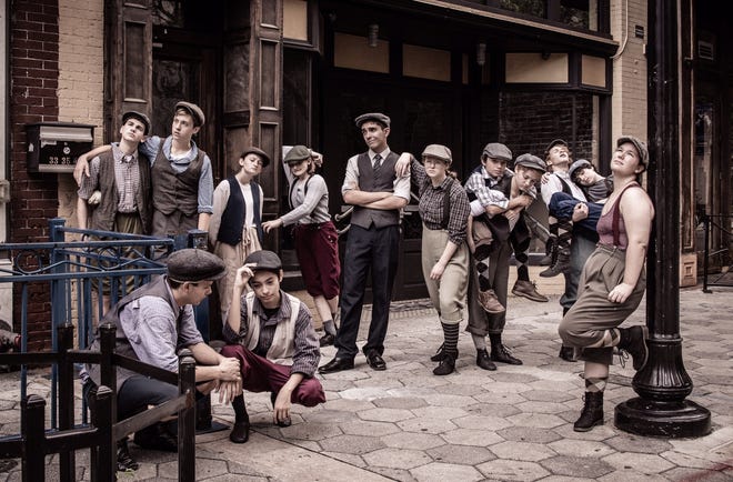 The Moonlight Players’ high-energy performance in “Disney’s Newsies: The Musical” continues until Sept. 30. [Lalalu Photography]