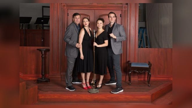 Mark Sanders, Hannah Richter, Laura Plyler and Clay Cartland perform in MNM Theatre Company’s production of My Way: A Musical Tribute to Frank Sinatra at the Kravis Center’s Rinker Playhouse.