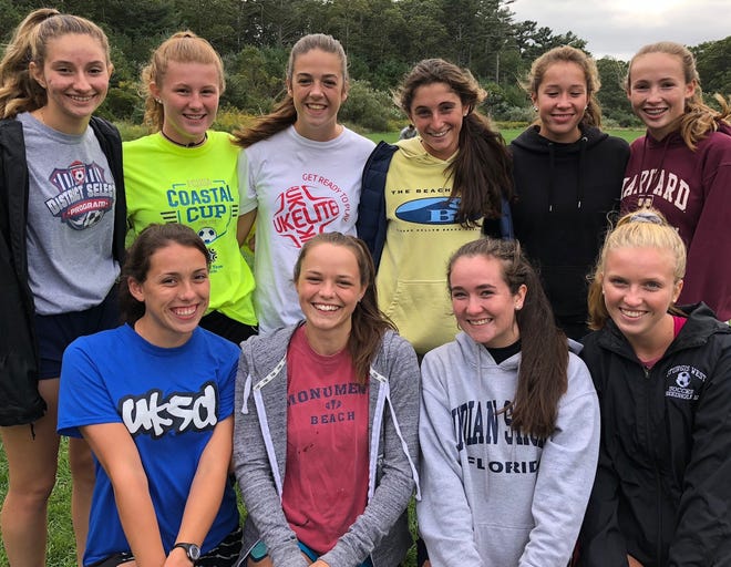 The Sturgis West girls soccer team. Front: Emma Ball, Claire Meli, Jess Buchanan, and Megan Freedholm. Back: Sierra Bellaire, Brooke Simard, Alexa Bound, Kate Donahue, Raquel Collins, and Jocelyn Hurrie. (BP photo by Mike Richard)