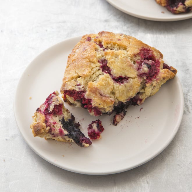 Add mixed berry scones to your sweets lineup the next time you serve brunch. This recipe is from "All-Time Best Brunch."[(Joe Keller/America's Test Kitchen via AP]