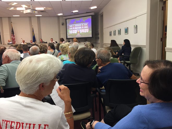 Centerville residents packed the Barnstable Zoning Board of Appeals hearing on Sept. 26. (BP photo by Bronwen Howells Walsh)