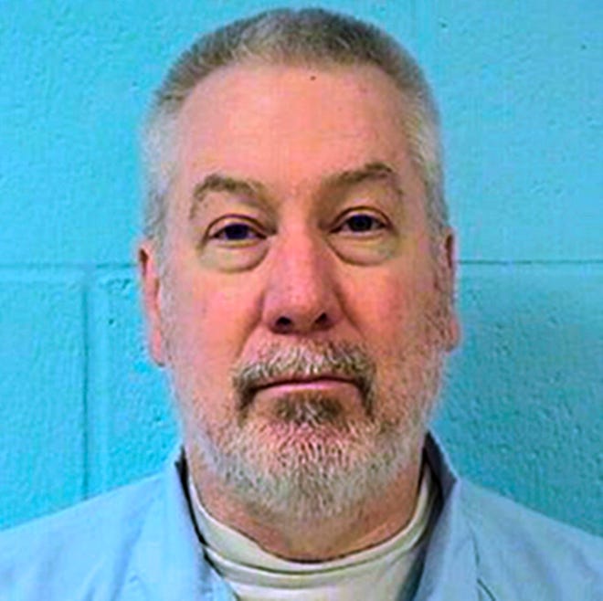 FILE - This undated file photo provided by the Illinois Department of Corrections shows Drew Peterson, former Bolingbrook, Ill., police officer. The U.S. Supreme Court has declined to hear Peterson's appeal of his murder conviction in the drowning death of his third wife. The court refused Monday, Oct. 1, 2018, to take up Peterson's bid to have his murder conviction overturned. (Illinois Department of Corrections via AP, File)