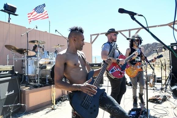 Reverend Smack Jonez, seen here during Woodystock in 2016, will perform again this weekend, along with nine other acts, during the three-day blues festival in Fairview Valley. [Daily Press file photo]
