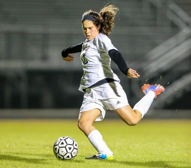 Midfielder Monica Maldonado, shown in action with Creekside High School, scored her second goal of the season for Southern Miss.