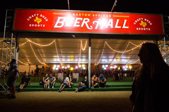 The Barton Springs Beer Hall is a respite from the rest of the fest during ACL Festival's two weekends. [Tom McCarthy Jr. for AMERICAN-STATESMAN]