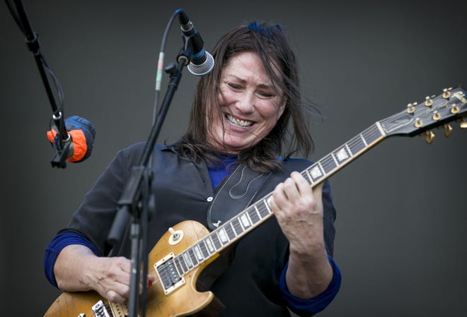 Kim Deal of the Breeders rocks out on Saturday during ACL Fest. [JAY JANNER/AMERICAN-STATESMAN]