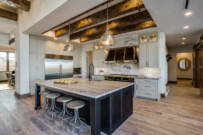 "Distressed woods, which mimic older barn wood, are extremely popular but hard to find and even harder to distress on the jobsite," writes Don Magruder. "Hewn is now offering a full line of distressed wood in spruce and white oak, which is simply beautiful." [hewnelements.com]