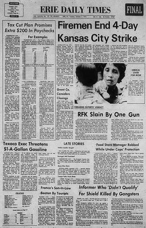 This is a copy of the Erie Daily Times from Oct. 7, 1975. [ERIE TIMES-NEWS/ERIE TIMES-NEWS]