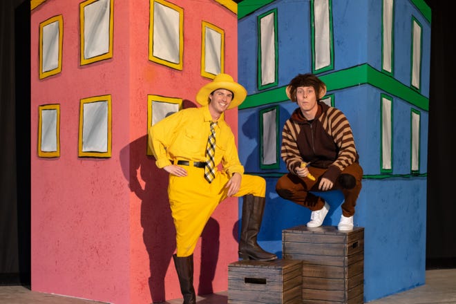 Dylan Van Slyke stars as Curious George and Cameron Gray is the Man in the Yellow Hat in the upcoming ECTC production. [CONTRIBUTED PHOTO]