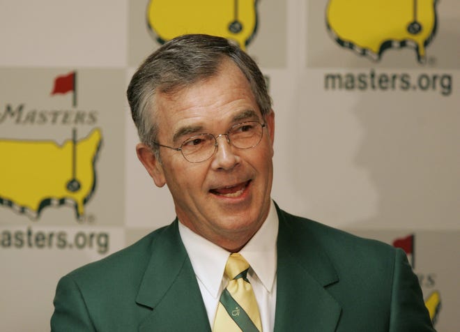 Billy Payne, who was voted into the World Golf Hall of Fame, said being chairman of the Augusta National Golf Club and the Masters golf tournament was far easier than being CEO of the 1996 Atlanta Olympics. [Chris O'Meara/AP]