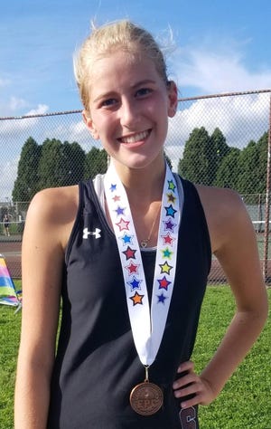 Stroudsburg's Vasilia Briegel placed third at No. 3 singles at the Eastern Pennsylvania Conference girls tennis tournament on Wednesday. [PHOTO PROVIDED]