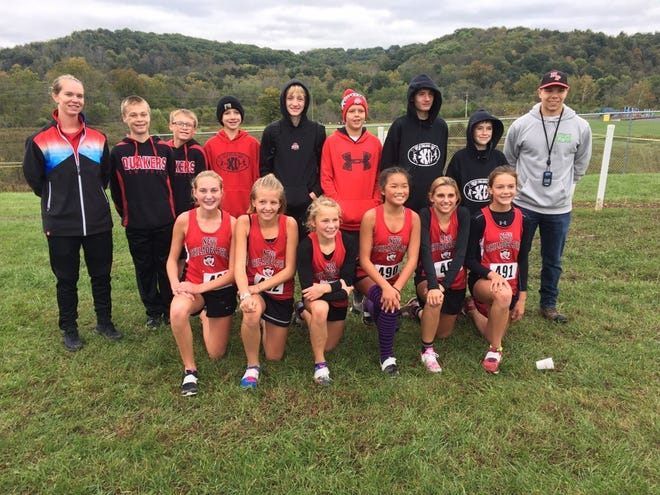 The New Philadelphia Middle School girls and boys cross country teams won East Central Ohio League titles on Saturday. Contributing to the girls team was Cambri Mushrush (1st), Grace Maddux (5th), Megan Richwine (9th), Annie Bichsel (17th), Skye Pokladnik (23rd), and Olivia Herman (27th). Contributing to the boys team was Daniel Hursey (5th), Ethan Pierce (6th), Jerry Henke (11th), Connor Brinton (22nd), Jacob Stoneman (24th), Charles Pittman (25th), Jonah Henke (28th), and Simon Thomas (36th). Submitted photo