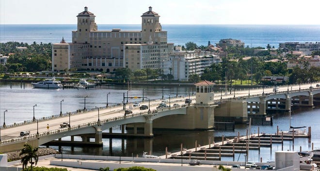 The Flagler Memorial Bridge Tuesday, August 21, 2018.  (Lannis Waters / The Palm Beach Post)