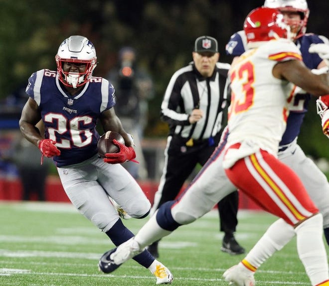 Sony Michel ran for 106 yards on 24 carries on Sunday night.