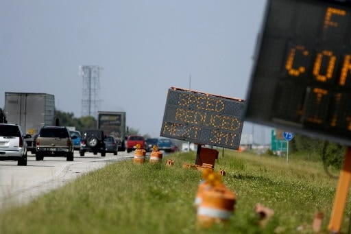 Electronic message signs guide drivers through a work zone on Interstate 75 in Sarasota County. [FILE PHOTO / HERALD-TRIBUNE ARCHIVE]