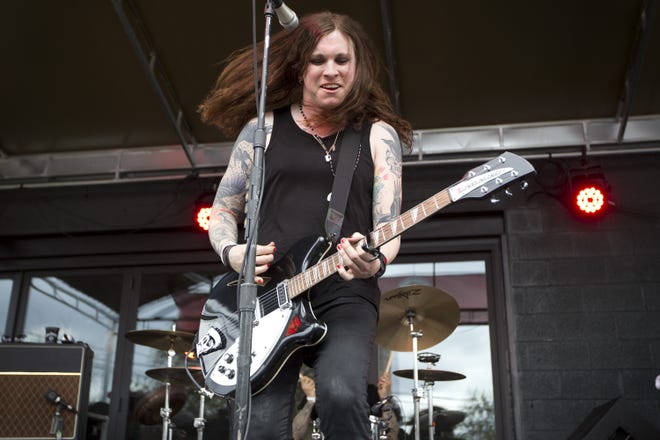 Laura Jane Grace of Against Me! performs at the SPIN Party at Stubb's at SXSW on Friday March 14, 2014.  [JAY JANNER / AMERICAN-STATESMAN]