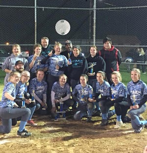 Starz Softball won the Dover Fall Softball League 14U Championship this past weekend. The team members are FRONT Addie Harper (left to right), Maggie Malachin, Joe Hayhurst, Dakotah Ringwalt, Riley Reynolds, Kyra Raines, Reese Bachtel, Maddie Prendergast, and Leah Poole. MIDDLE Natalie Nealey, Cameron Enos, Felicity Cline, Reis Johnson and Willow Vender. BACK Paul Poole, Mike Johnson and Aaron OBrien. Submitted photo