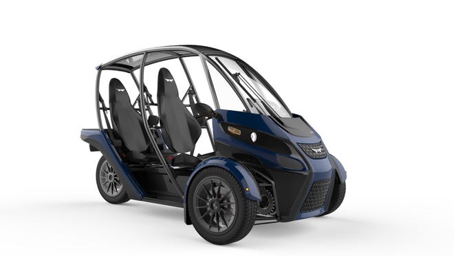 The Arcimoto FUV is a three-wheel electric motorcycle that seats two people and sells for just under $12,000 to about $19,500. [MCT]