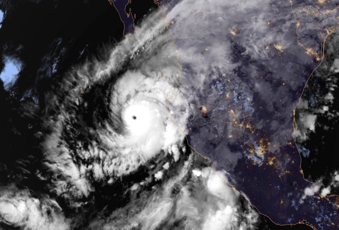 This image provided by NOAA on Monday shows Hurricane Willa in the eastern Pacific on a path to smash into Mexico's western coast. [NOAA via AP]
