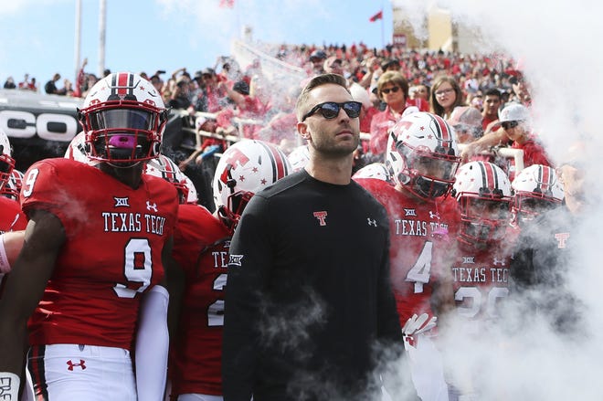 Texas Tech and coach Kliff Kingsbury are 5-2 coming into this Saturday's road game against Iowa State. [SAM GRENADIER/LUBBOCK AVALANCHE-JOURNAL]