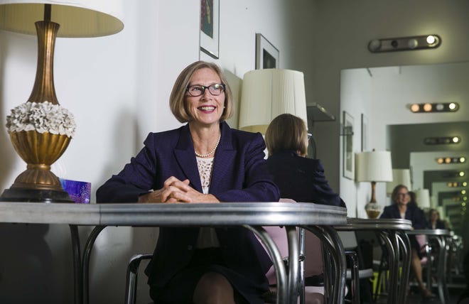 Former City Council Member Laura Morrison, seen at her campaign office Thursday, is challenging Austin Mayor Steve Adler in the city's top race. [Amanda Voisard/AMERICAN-STATESMAN]