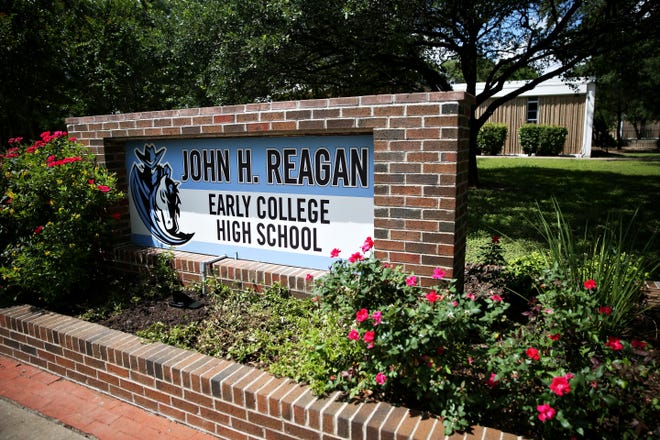John H. Reagan High School is among the schools with Confederate monikers. The Austin school board is considering renaming the campus.

[Shelby Tauber / AMERICAN-STATESMAN]
